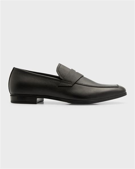 prada leather penny loafer images|Prada saffiano leather penny loafer.